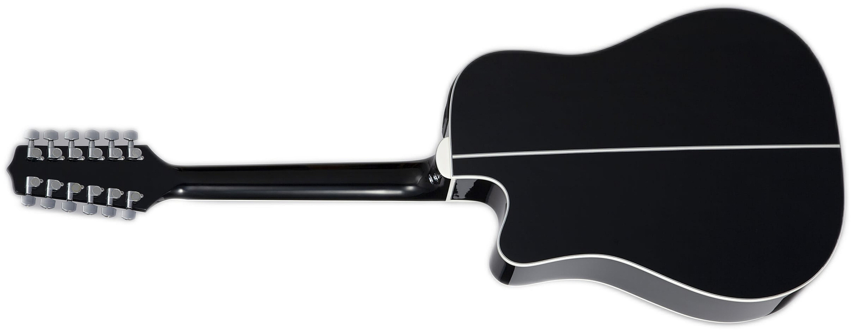 Takamine Gd38ce Blk Dreadnought Cw 12c Epicea Acajou Ova - Black - Guitarra electro acustica - Variation 1