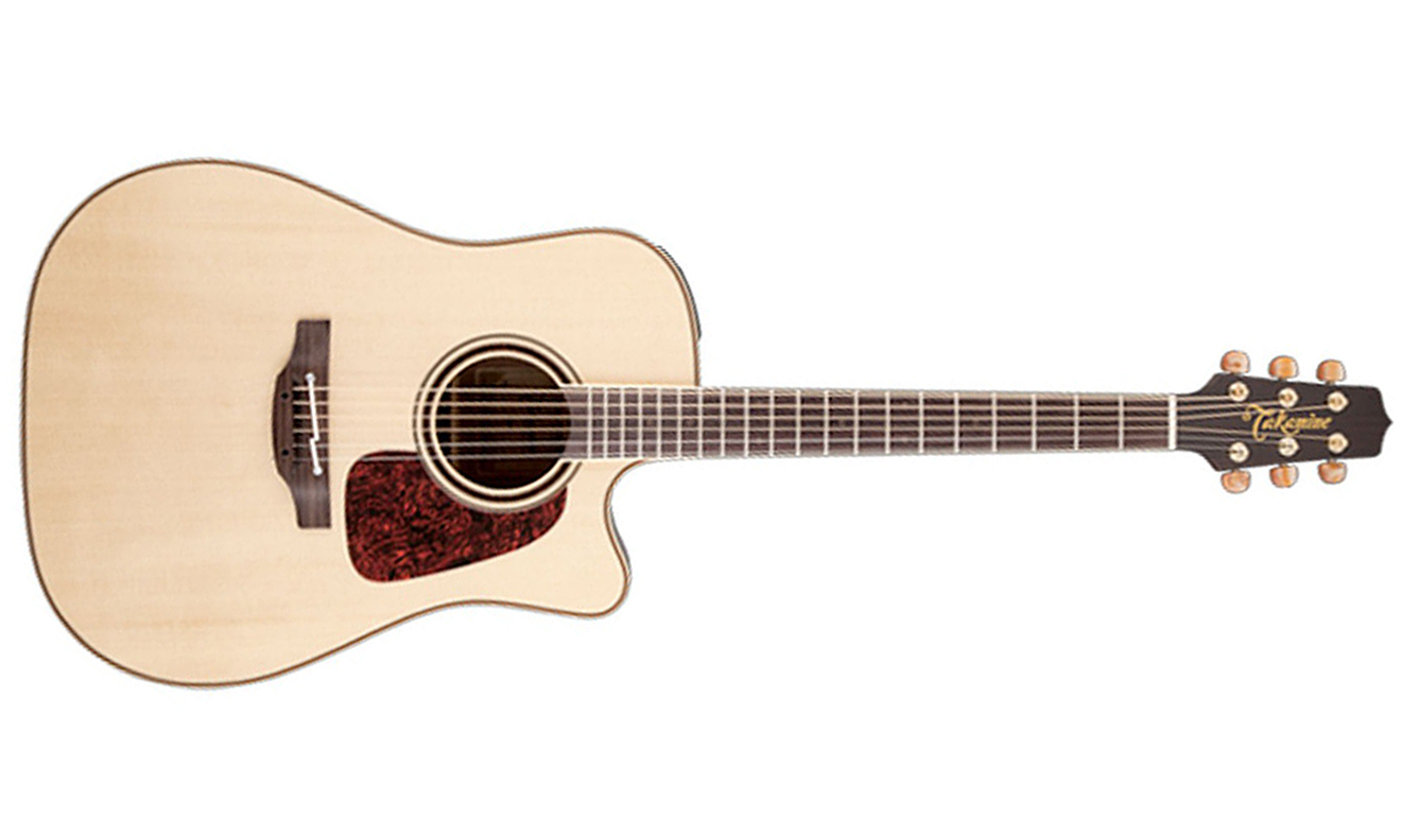 Takamine P4dc Pro Series Japan Dreadnought Cw Epicea Sapele - Natural Gloss - Guitarra electro acustica - Variation 1