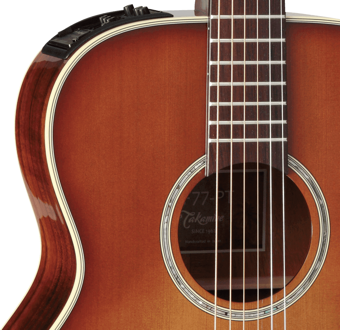 Takamine Tf77-pt Legacy Japan Orchestra Model Cedre Koa Ctp-3 - Sunsetburst - Guitarra electro acustica - Variation 1