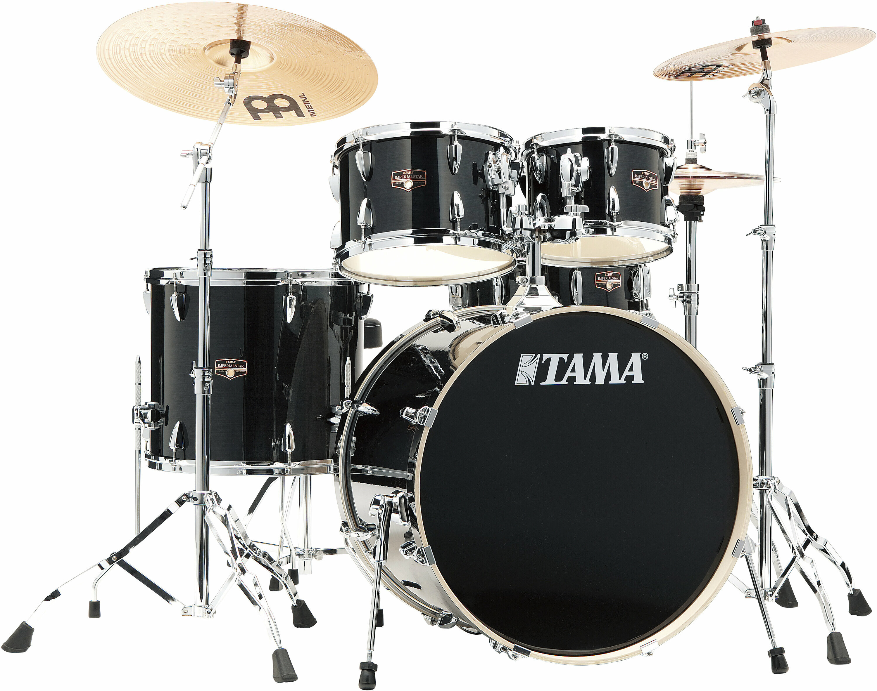 Tama Imperialstar Cl 5 Futs Shell Kit + Meinl Cymbal - Hairline Black - Batería acústica estándar - Main picture
