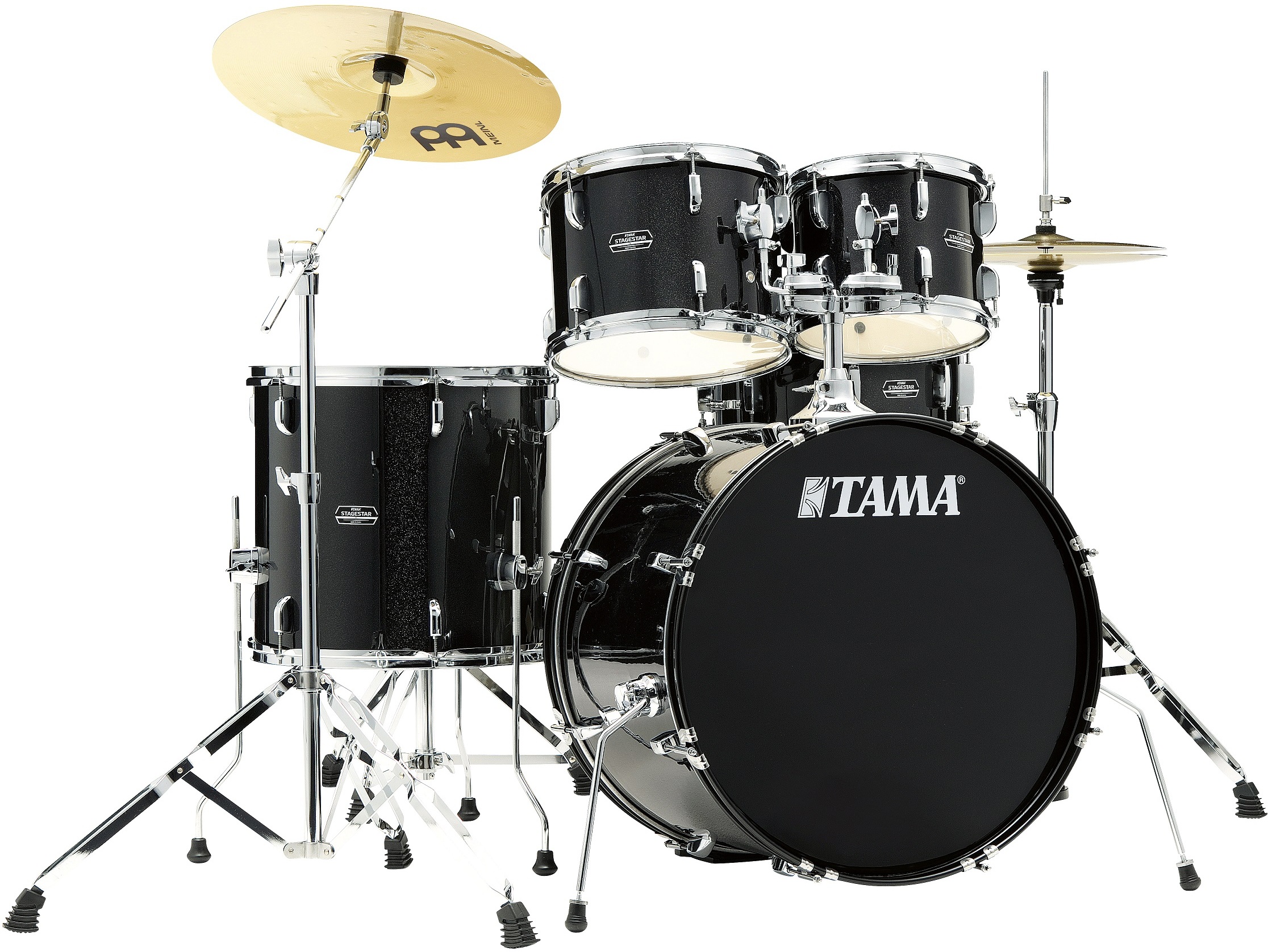 Tama Stagestar St52h5 22 Poplar Kit - 5 FÛts - Black Night Sparkle - Batería acústica stage - Main picture