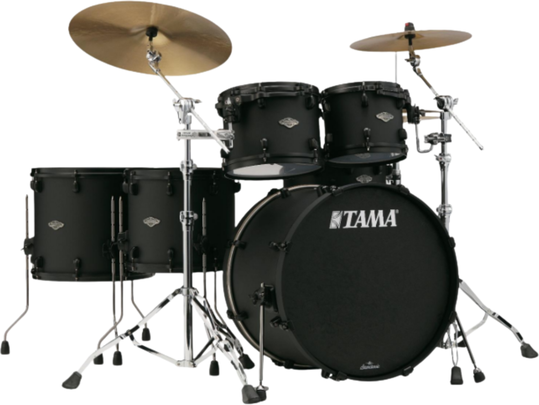 Tama Starclassic Performer Limited Ed. Blacked Out Black - 5 FÛts - Fat Black - Batería acústica rock - Main picture
