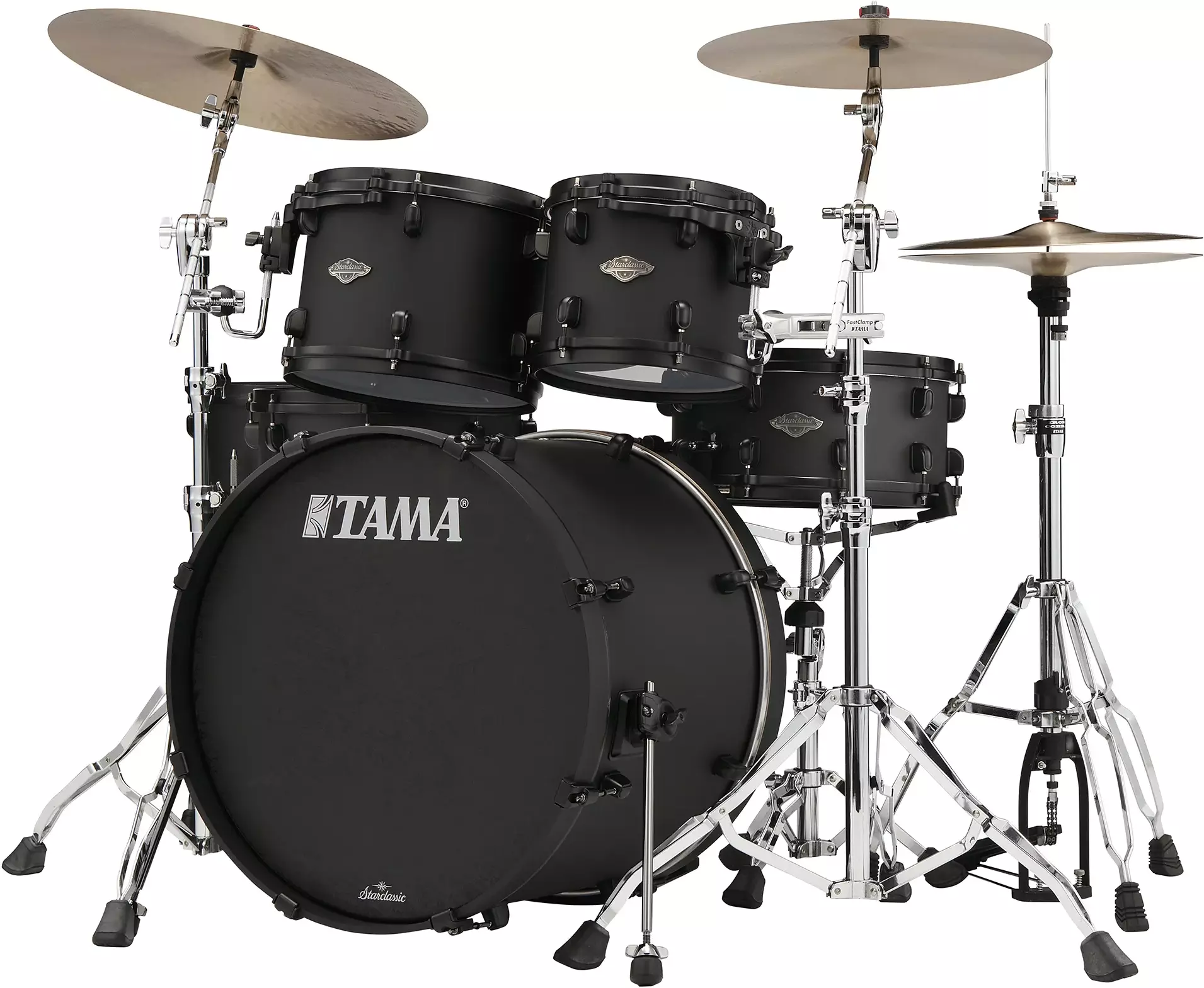 Tama Starclassic Performer Limited Ed. Blacked Out Black - 5 FÛts - Fat Black - Batería acústica rock - Main picture