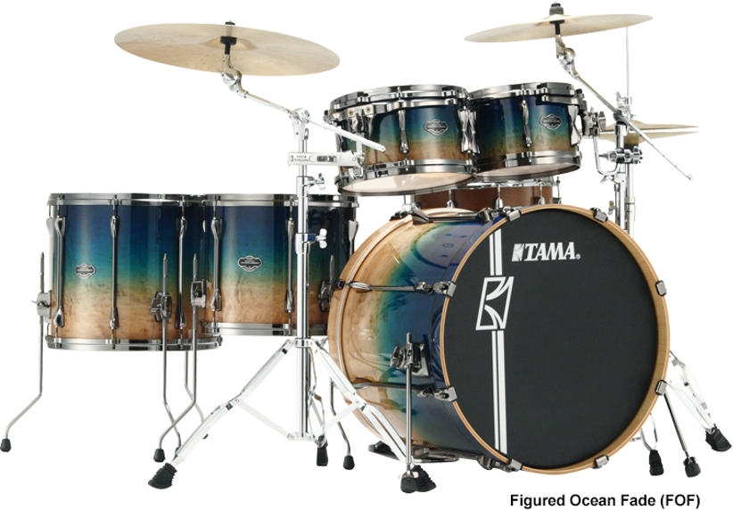 Tama Superstar Hyper-drive Limited Edition Ml52hlzbsg-fof - 5 FÛts - Figured Ocean Fade - Batería acústica estándar - Main picture