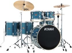 Batería acústica rock Tama Imperialstar 22'' - 6 piezas y más - Hairline blue