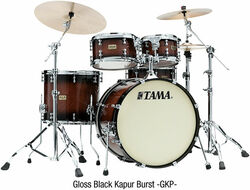 Batería acústica fusion Tama S.L.P. Dynamic Kapur Kit - 4 piezas - Gloss black kapur burst