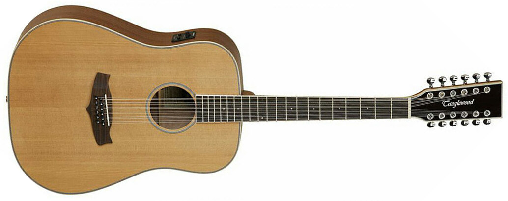 Tanglewood Tw28/12 Cln E Evolution V Dreadnought 12c Cedre Acajou - Naturel Satin - Guitarra acústica & electro - Main picture