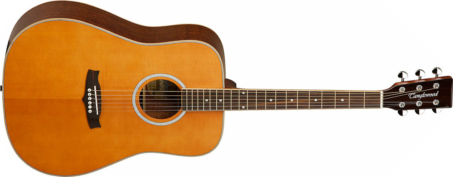 Tanglewood Tw28 Cln Evolution V Dreadnought Cedre Acajou - Natural Satin - Guitarra acústica & electro - Main picture