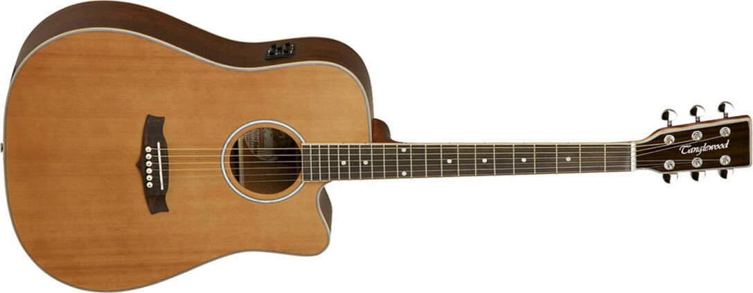 Tanglewood Tw28 Csn Ce Evolution V Dreadnought Cw Cedre Acajou - Natural Satin - Guitarra electro acustica - Main picture