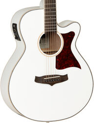 Guitarra folk Tanglewood TW4WH Winterleaf Super Folk Cutaway - White gloss