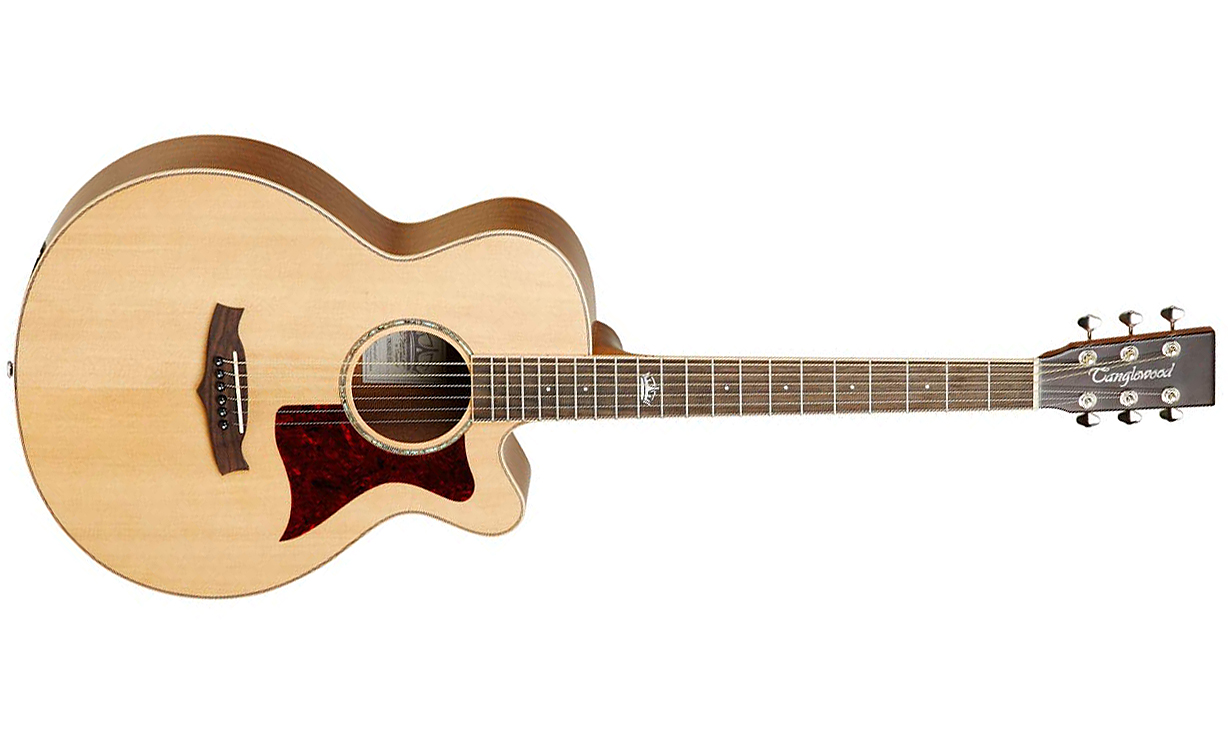 Tanglewood Tw145 Ss Ce Premier Super Folk 000 Cw Epicea Acajou - Natural Satin - Guitarra acústica & electro - Variation 1