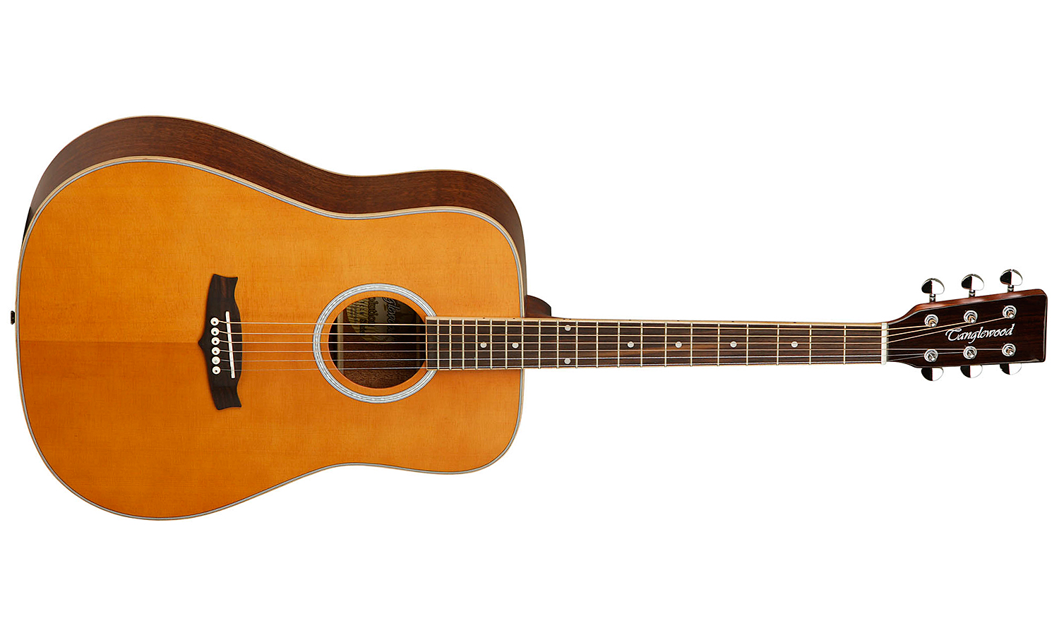 Tanglewood Tw28 Cln Evolution V Dreadnought Cedre Acajou - Natural Satin - Guitarra acústica & electro - Variation 1