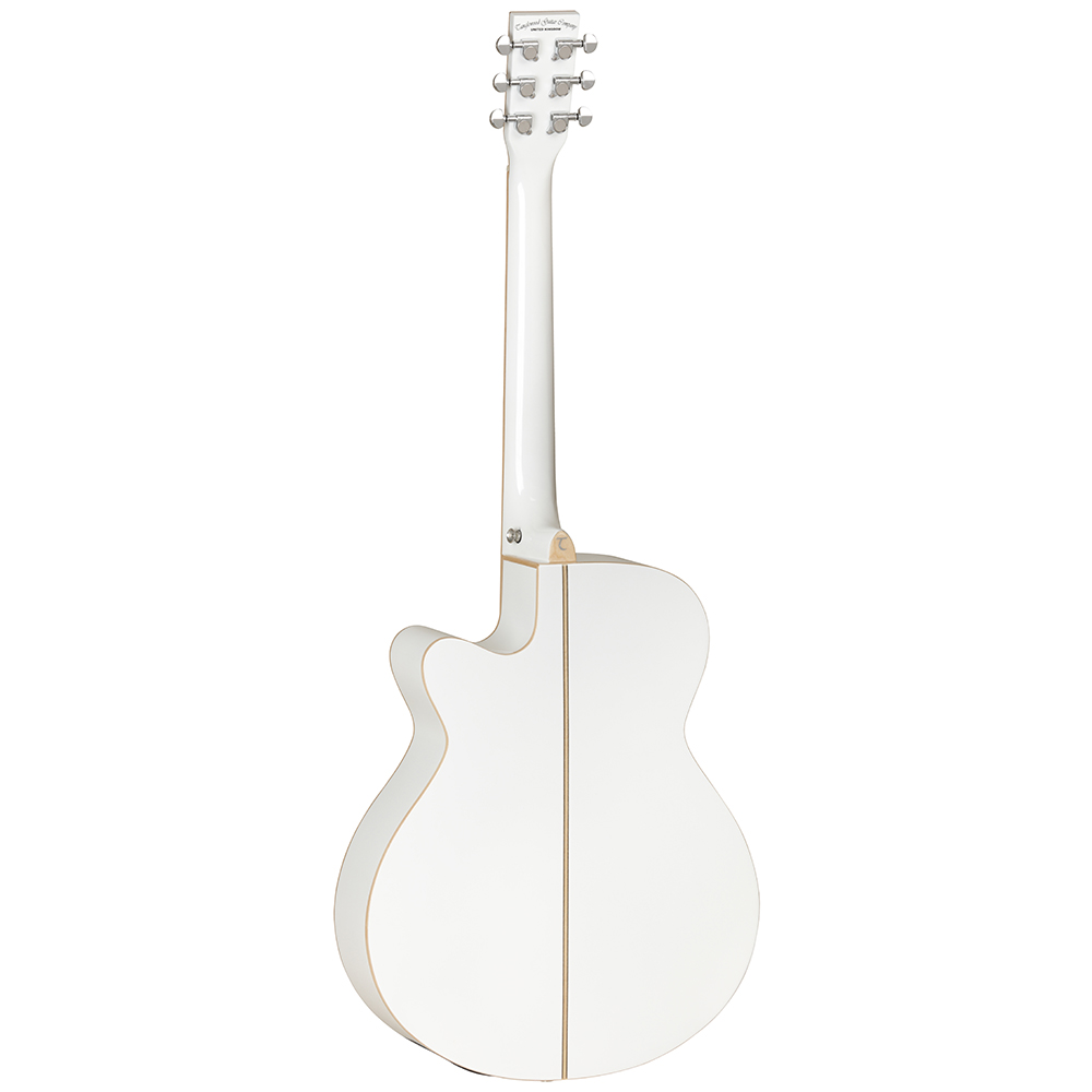 Tanglewood Tw4wh Winterleaf Super Folk Cutaway - White Gloss - Guitarra acústica & electro - Variation 1