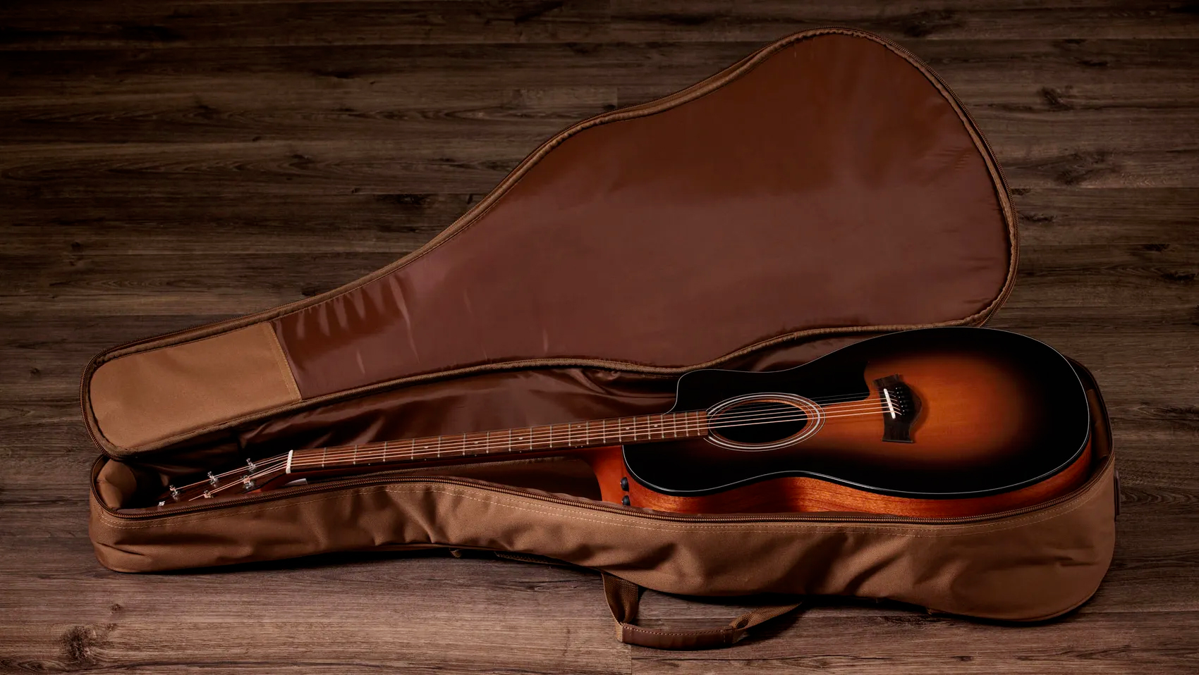 Taylor 114ce Special Edition Grand Auditorium Cw Epicea Sapele Euc Es2 - Dark Tobacco Edgeburst Top - Guitarra folk - Variation 7