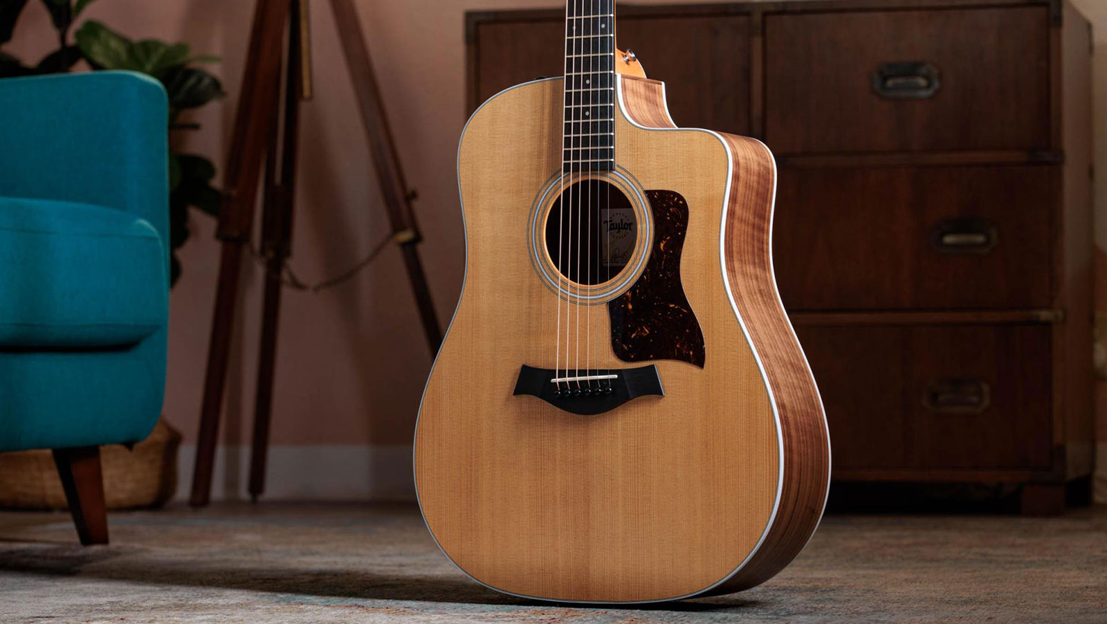 Taylor 210ce 2024 Dreadnought Cw Epicea Noyer Eb Es2 - Natural - Guitarra electro acustica - Variation 2