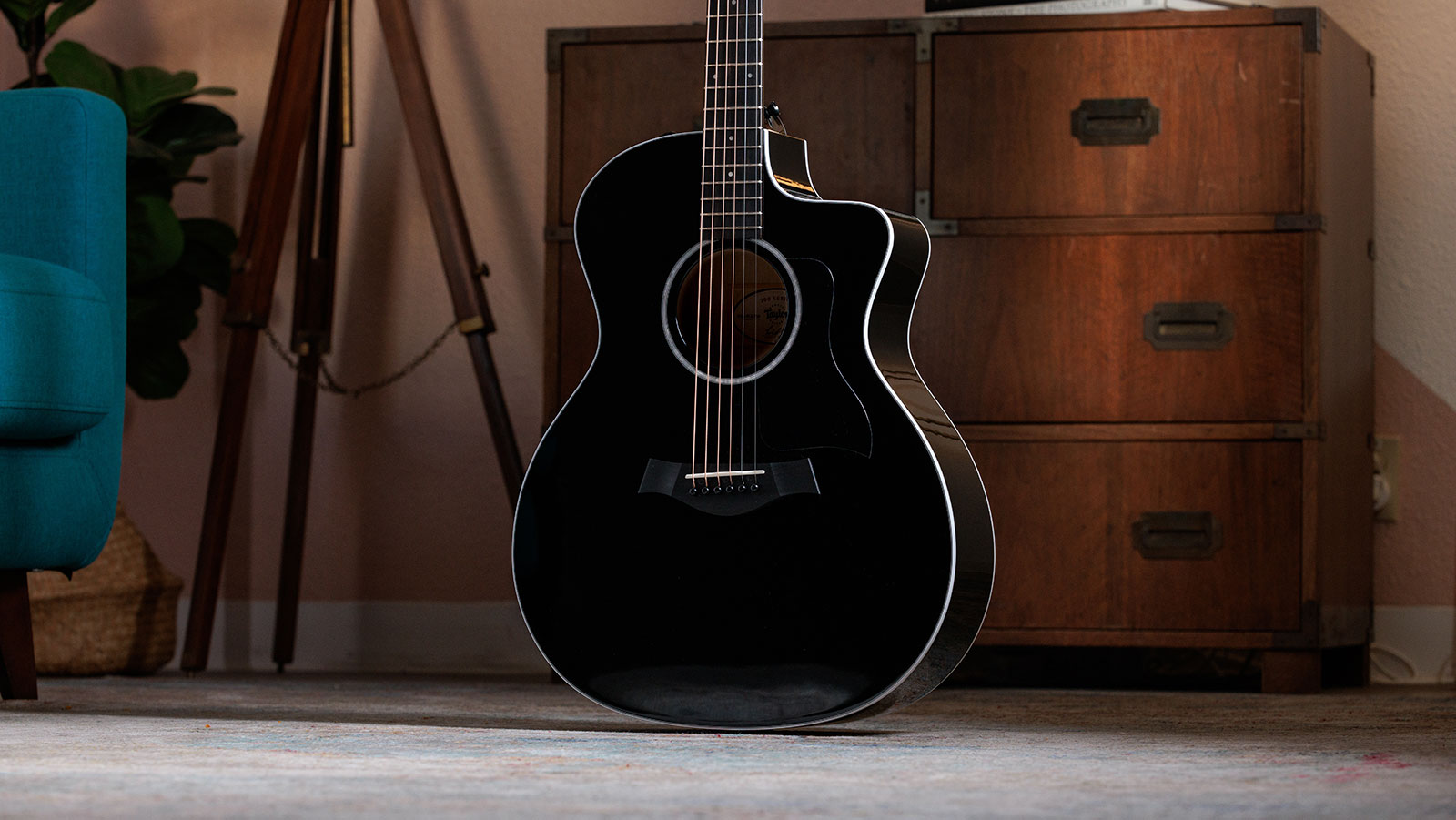 Taylor 214ce-blk Plus 2024 Grand Auditorium Cw Epicea Palissandre Eb Es2 - Black - Guitarra electro acustica - Variation 3