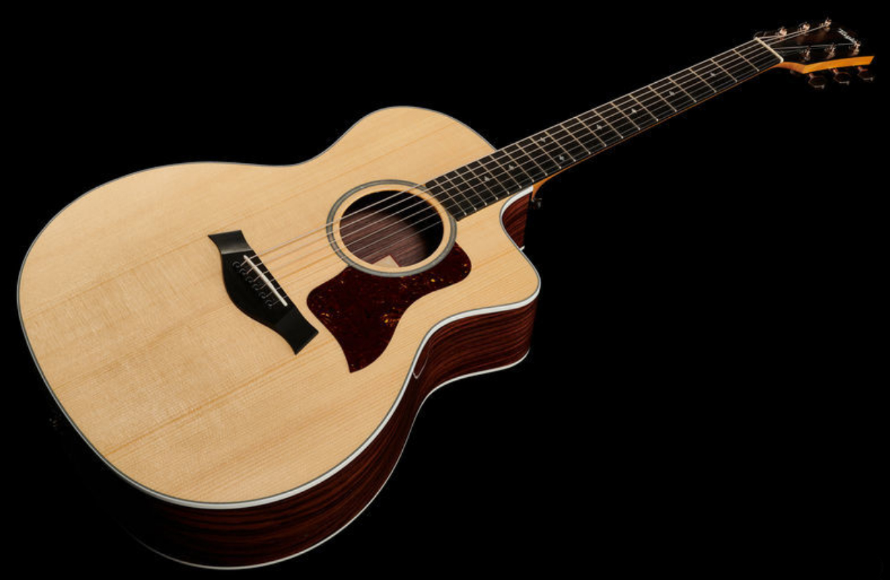 Taylor 214ce Dlx Gold Hardware Grand Auditorium Cw Epicea Palissandre Eb Es2 - Natural - Guitarra electro acustica - Variation 1