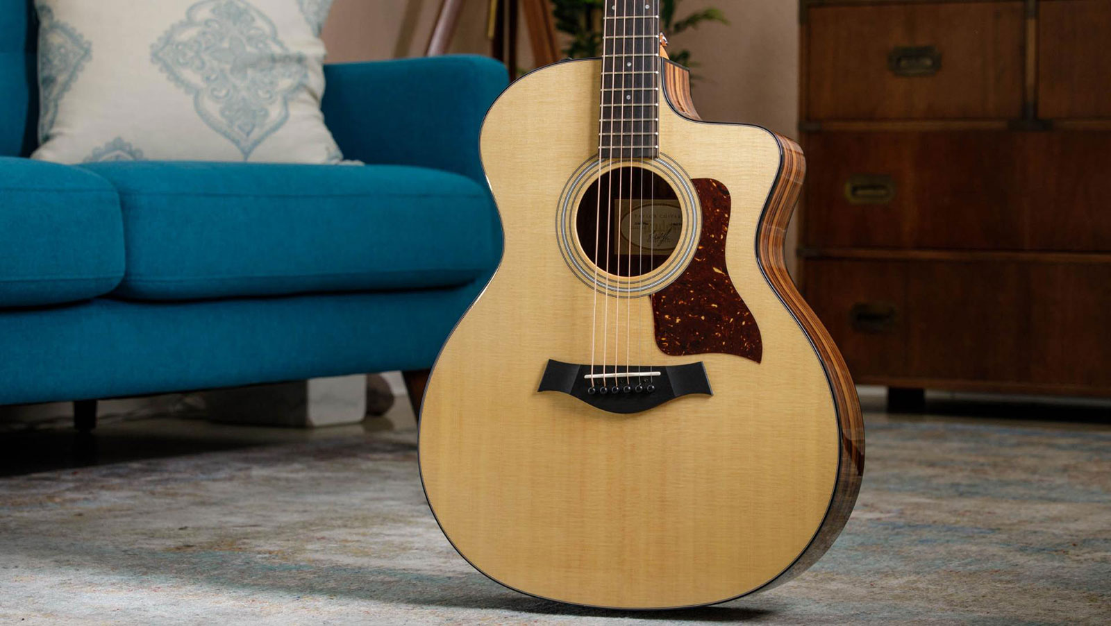 Taylor 214ce Plus Lh Grand Auditorium Cw Gaucher Epicea Palissandre Eb Es2 - Natural - Guitarra folk - Variation 2