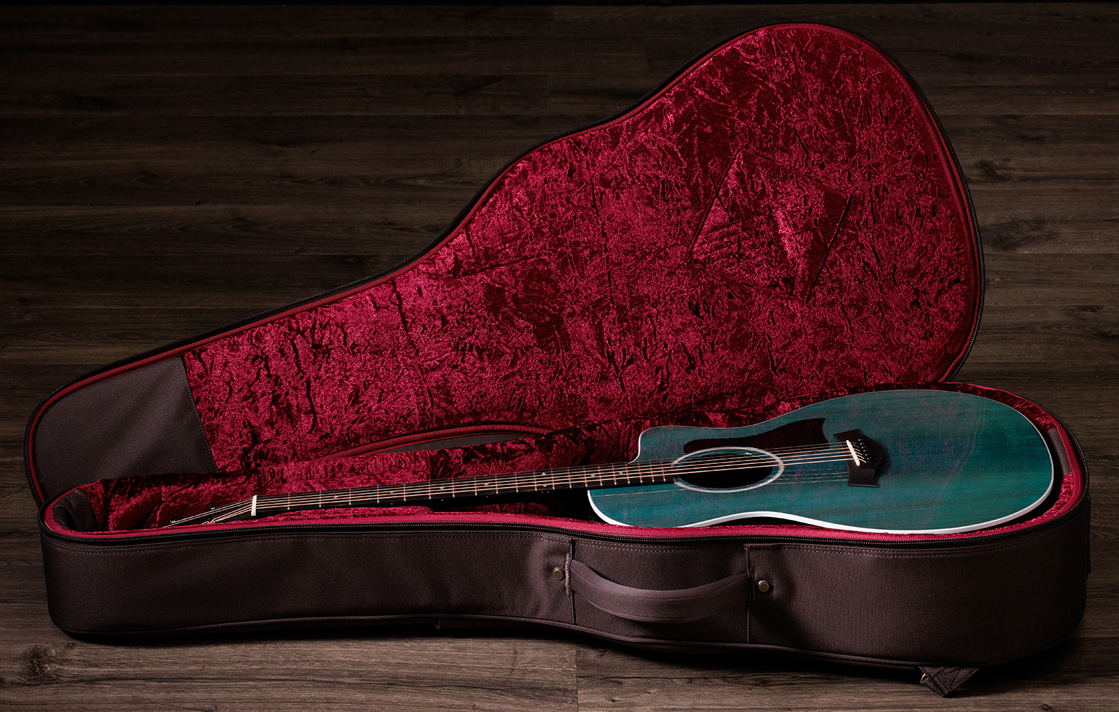 Taylor 214ce Plus Special Edition Grand Auditorium Cw Epicea Noyer Eb Es2 - Trans Blue - Guitarra folk - Variation 8