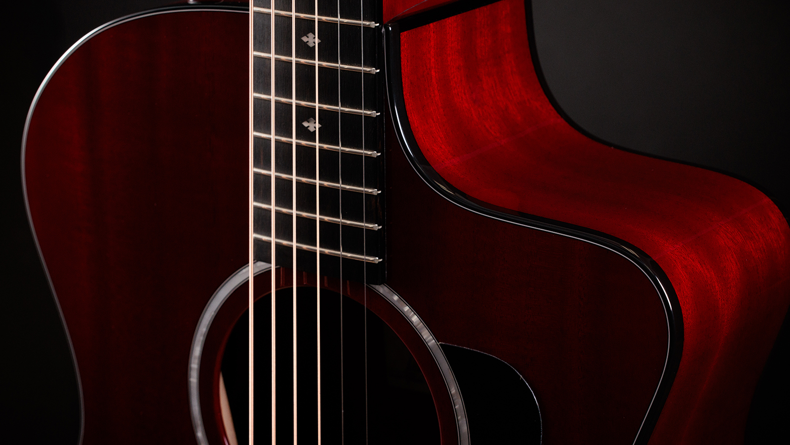 Taylor 224ce Plus Special Edition Grand Auditorium Cw Acajou Sapele Eb Es2 - Trans Red - Guitarra folk - Variation 4