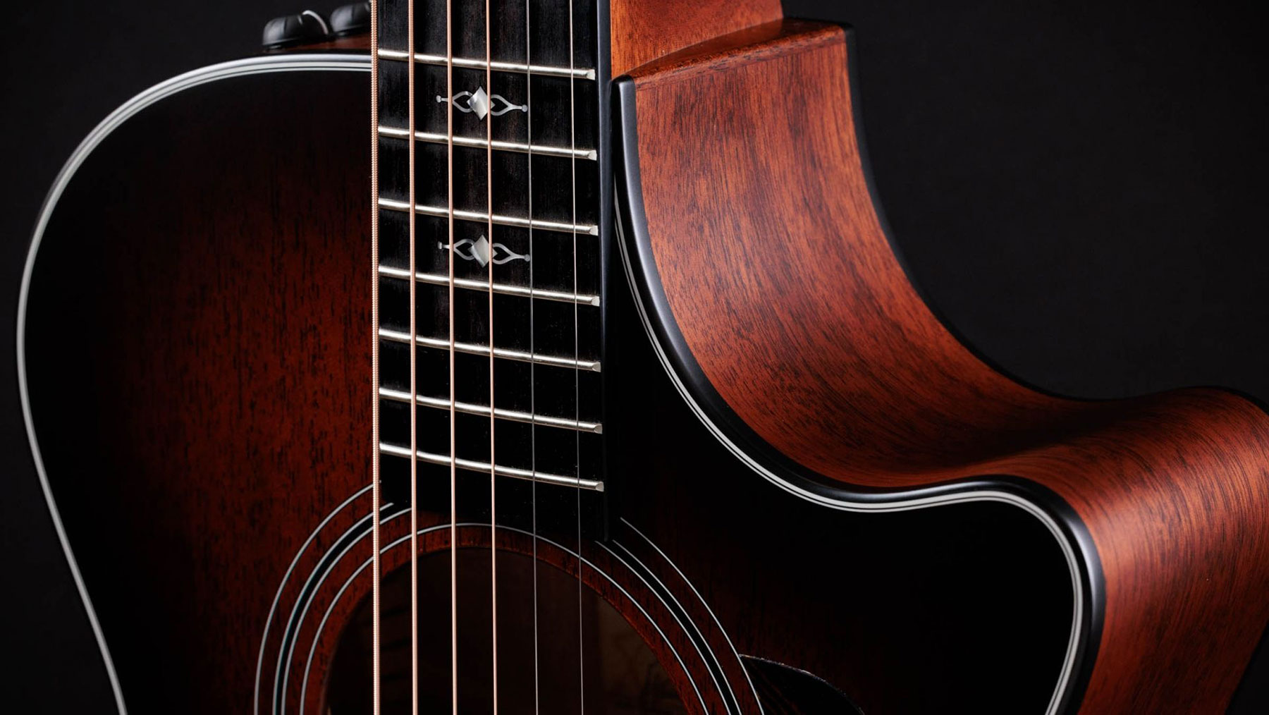 Taylor 322ce Grand Concert Cw Tout Acajou Eb Es2 - Edgeburst Satin - Guitarra folk - Variation 2