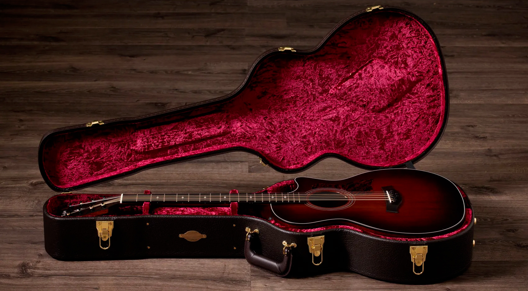 Taylor 324ce Baritone 8 Ltd Grand Auditorium Cw 8c Tout Acajou Eb Es2 - Shaded Edgeburst Top Satin - Guitarra folk - Variation 7