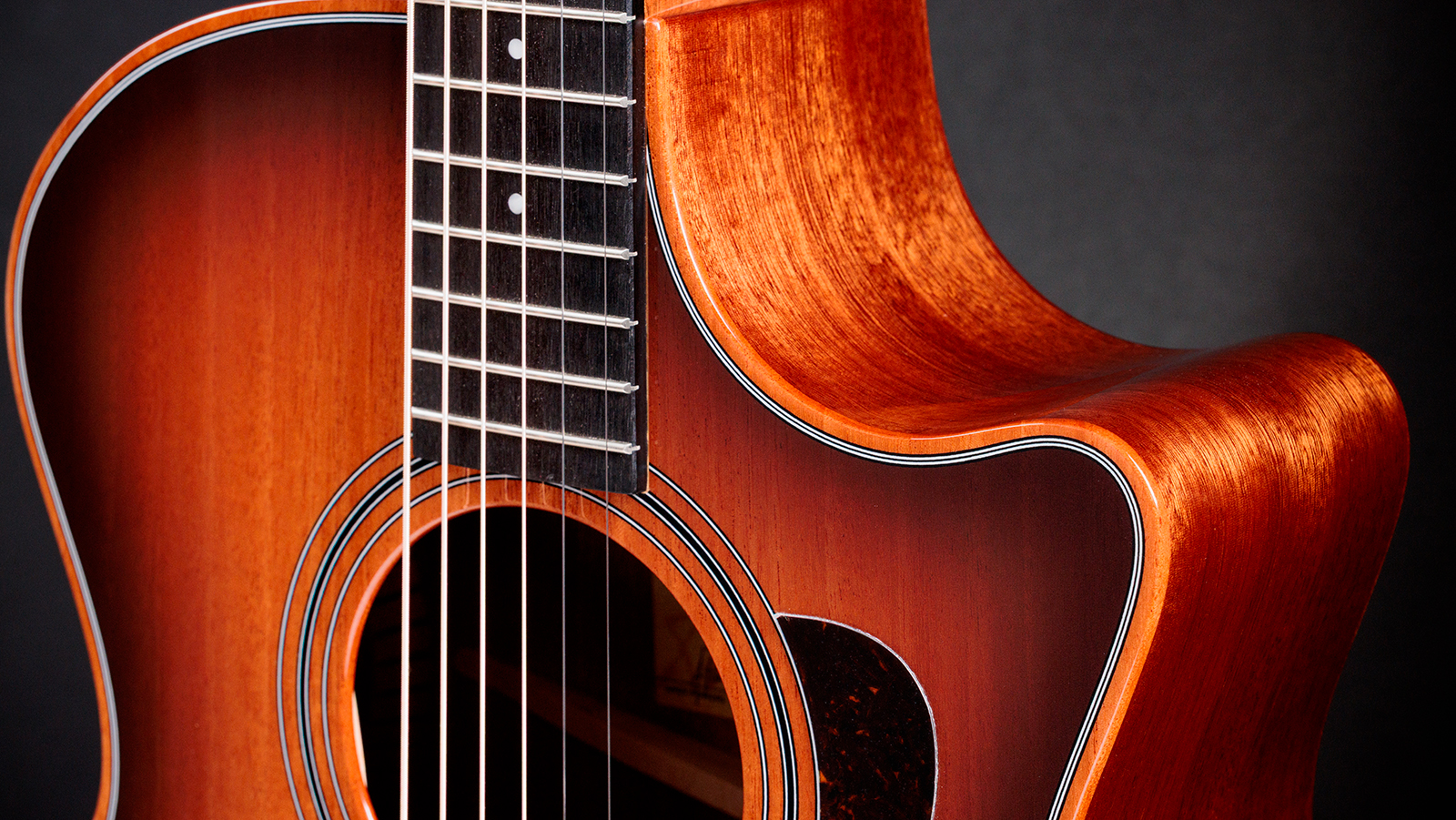 Taylor 324ce Studio Special Edition Next Gen. Grand Auditorium Cw Tout Acajou Eb Claria - Gloss Shaded Edgeburst Top - Guitarra folk - Variation 4