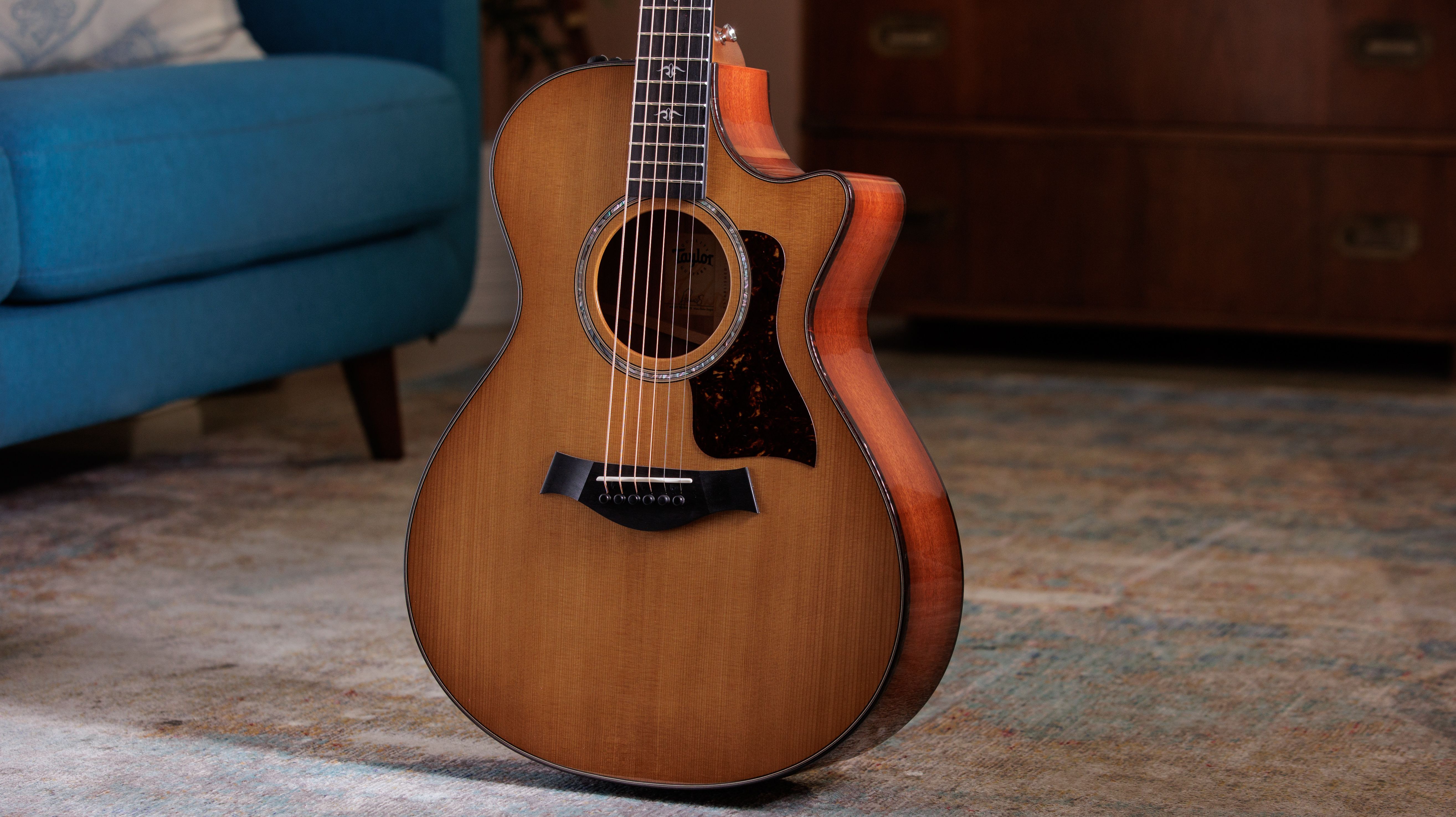 Taylor 512ce V-class Grand Concert Cw Epicea Red Urban Ironbark Eb Es2 - Natural - Guitarra electro acustica - Variation 2