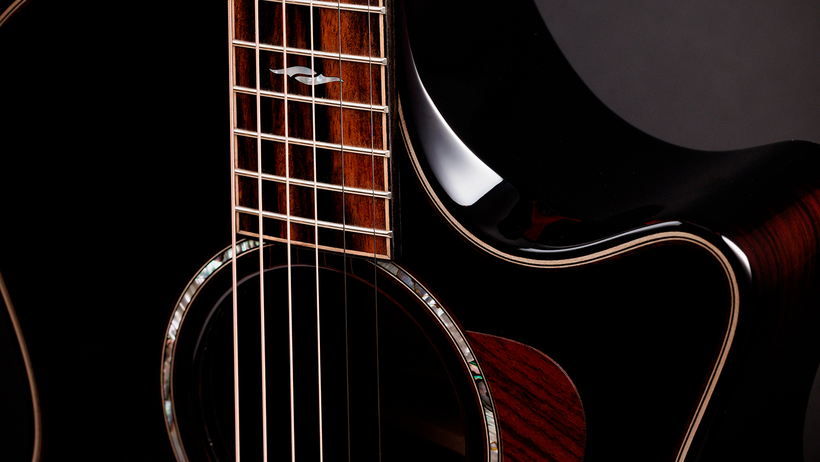 Taylor 814ce Builders Edition Next Gen. Grand Auditorium Cw Tout Epicea Palissandre Eb Claria - Blacktop & Kona Edgeburst - Guitarra folk - Variation 