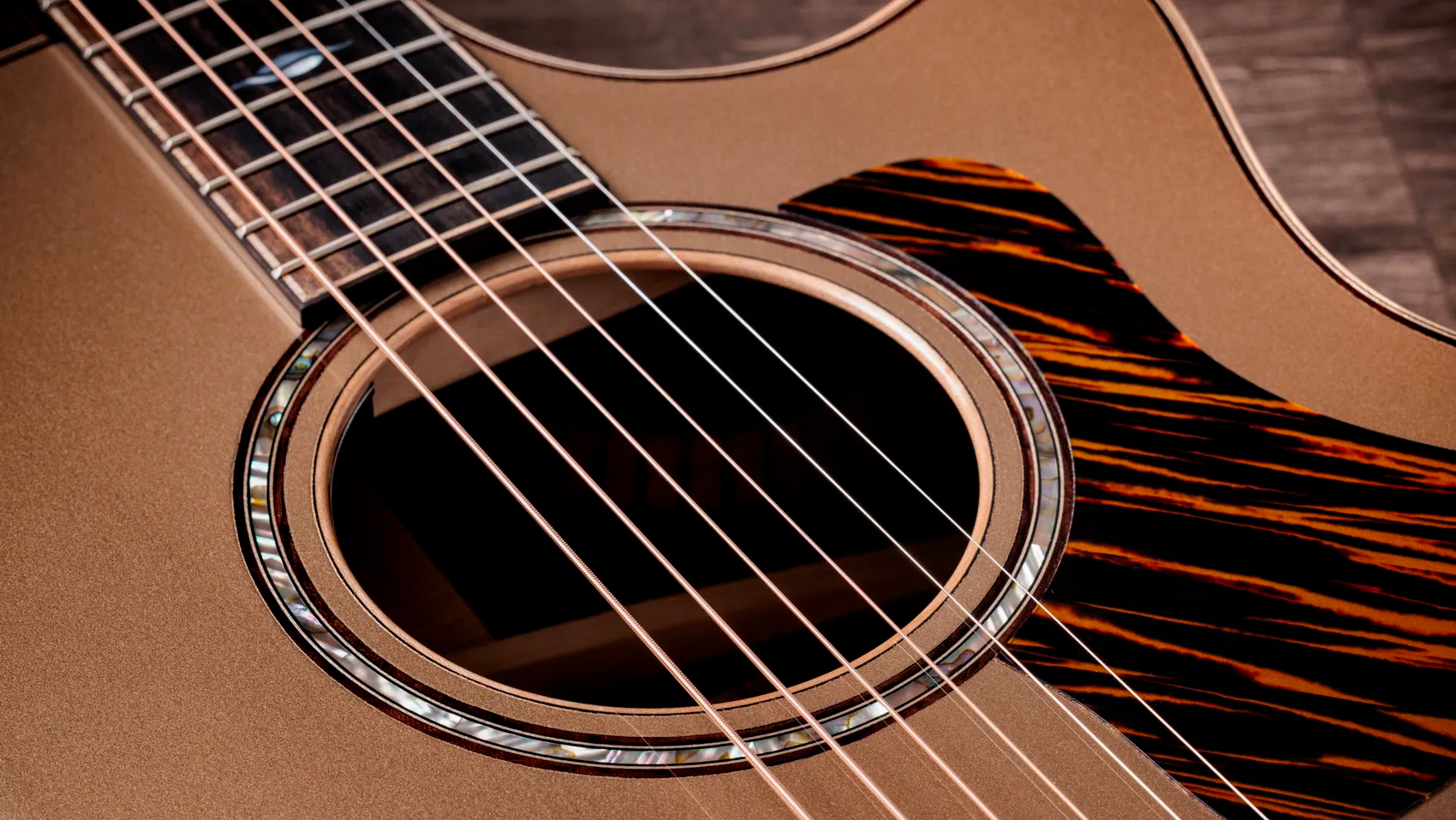 Taylor 814ce Ltd Casablanca Beige Top - Casablanca Beige Metallic - Guitarra folk - Variation 3