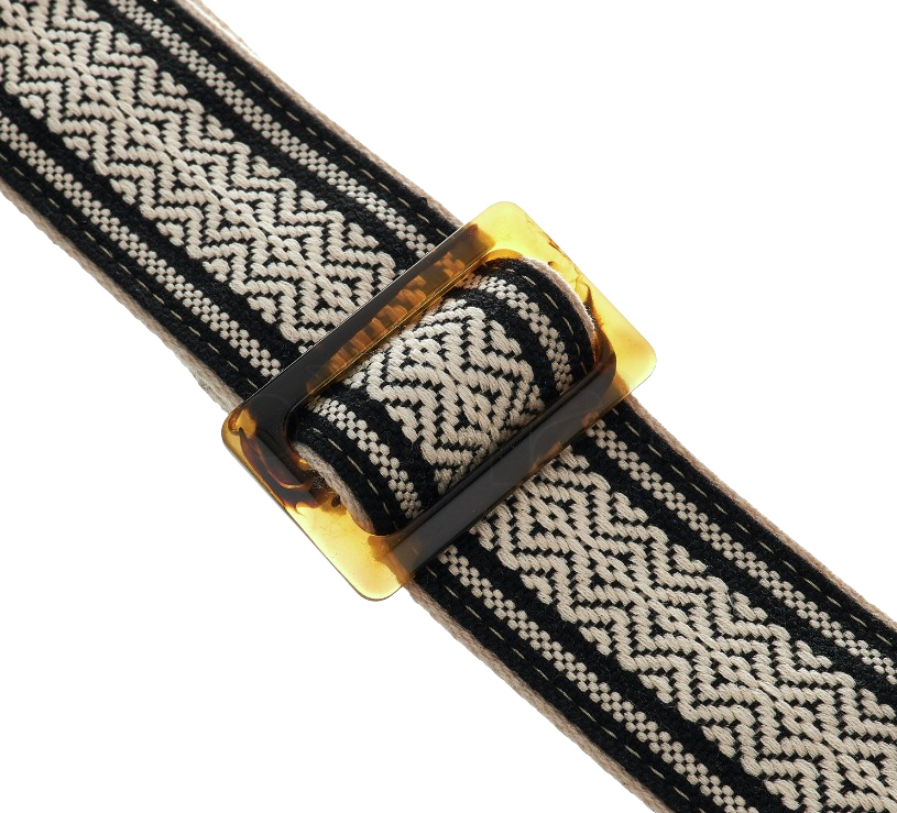 Taylor Academy Jacquard Leather Guitar Strap 2-inc White/black 4004-20 - Correa - Variation 1