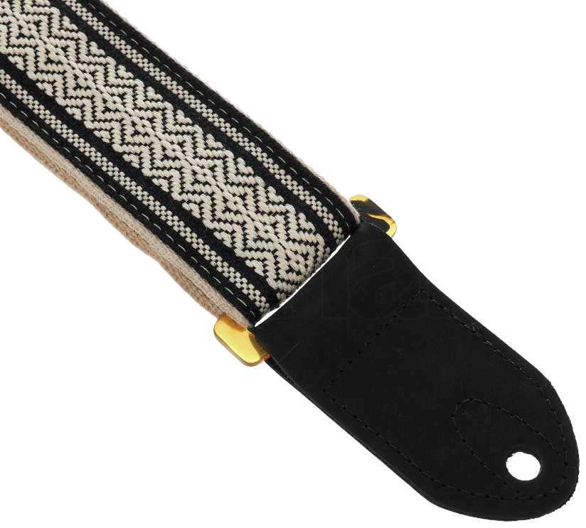 Taylor Academy Jacquard Leather Guitar Strap 2-inc White/black 4004-20 - Correa - Variation 2
