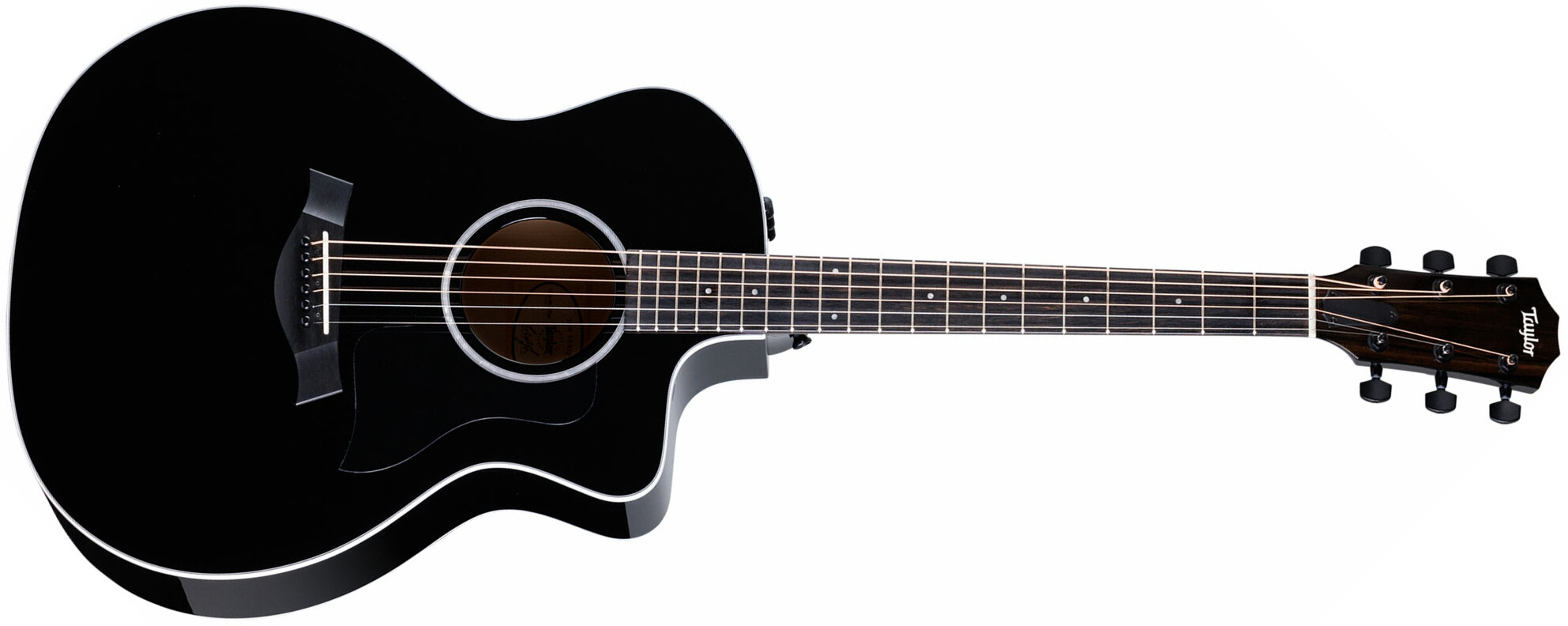 Taylor 214ce-blk Plus 2024 Grand Auditorium Cw Epicea Palissandre Eb Es2 - Black - Guitarra electro acustica - Main picture