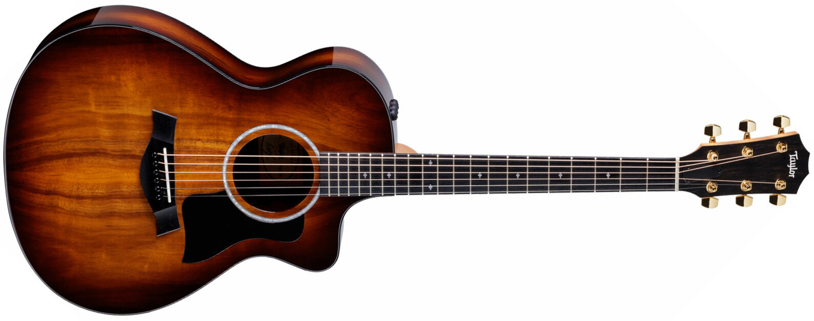 Taylor 222ce-k Dlx Grand Concert Cw Tout Koa Eb Es2 - Shaded Edgeburst - Guitarra electro acustica - Main picture