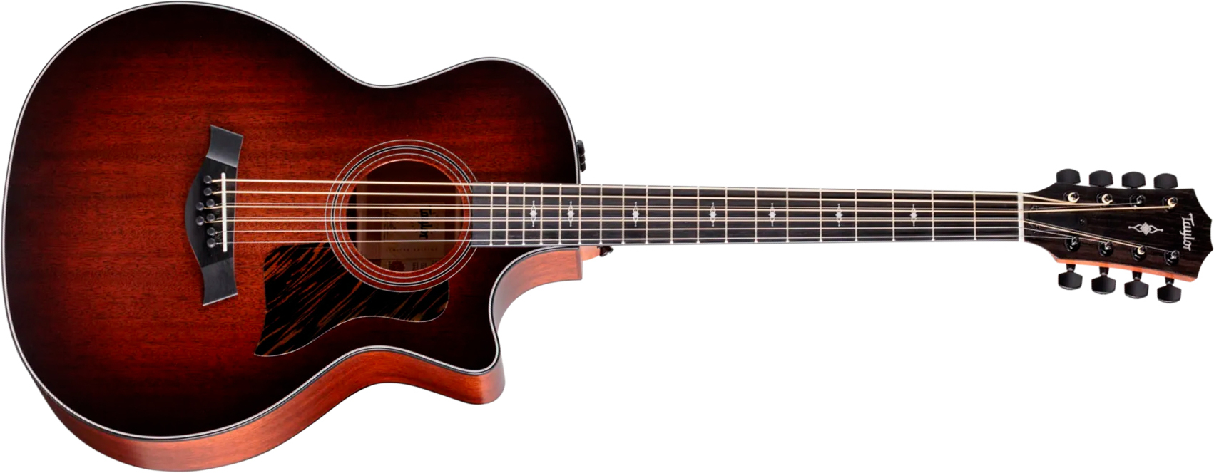 Taylor 324ce Baritone 8 Ltd Grand Auditorium Cw 8c Tout Acajou Eb Es2 - Shaded Edgeburst Top Satin - Guitarra folk - Main picture