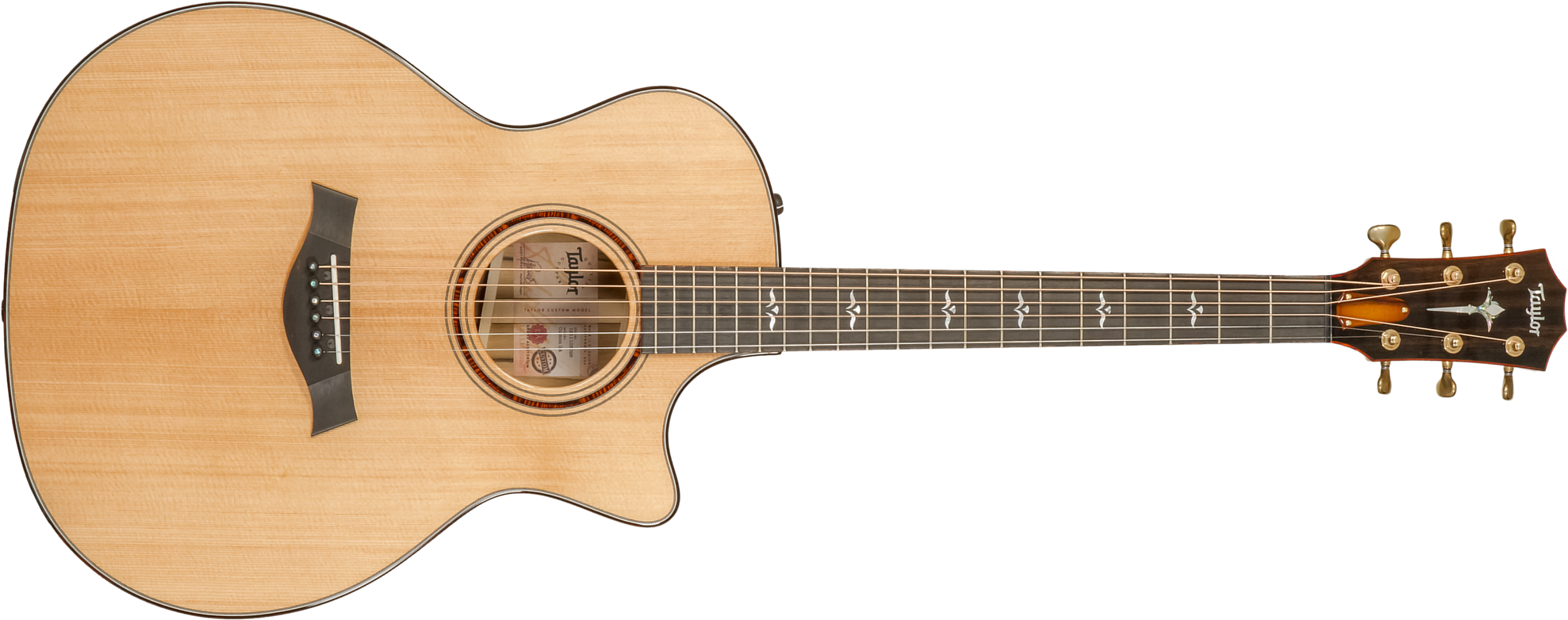 Taylor Custom Shop Ga-e Grand Auditorium Cw Epicea Blackheart Sassafras Eb Es2 #1211103096 - Natural - Guitarra folk - Main picture