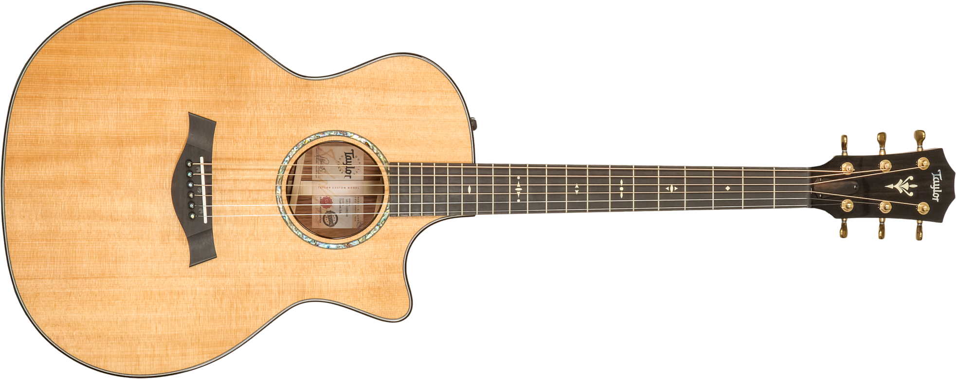 Taylor Custom Shop Ga-e Grand Auditorium Cw Epicea Palissandre Eb Es2 #1211103098 - Natural - Guitarra folk - Main picture