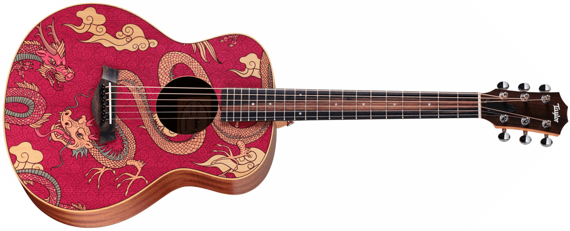 Taylor Gs Mini-e Special Edition Epicea Acajou Eb Esb - Year Of The Dragon - Guitarra folk - Main picture