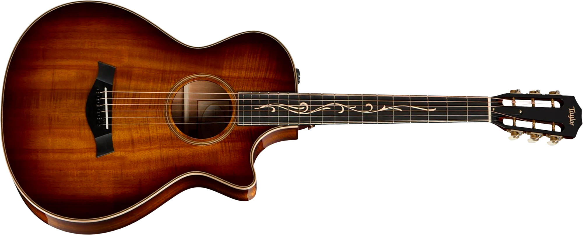 Taylor K22ce 12-fret Grand Concert Cw Shsc Tout Koa Eb Es2 - Dark Edgeburst - Guitarra folk - Main picture