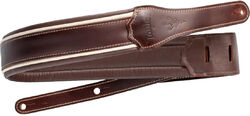 Correa Taylor Century 2.5inc. Embroidered Leather Guitar Strap #4108-25 - Cordovan/Cream/Cordovan