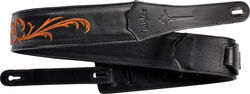 Nouveau 2.5inc. Embroidered Leather Guitar Strap #4119-25