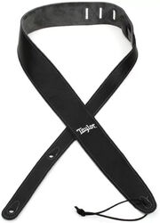 Correa Taylor Leather Guitar Strap, Suede Back, 2.5 inch - Black