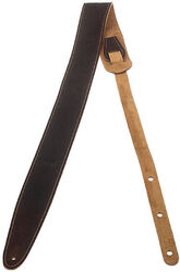 Correa Taylor Leather Guitar Strap, Suede Back, 2.5 inch - Chocolate Brown
