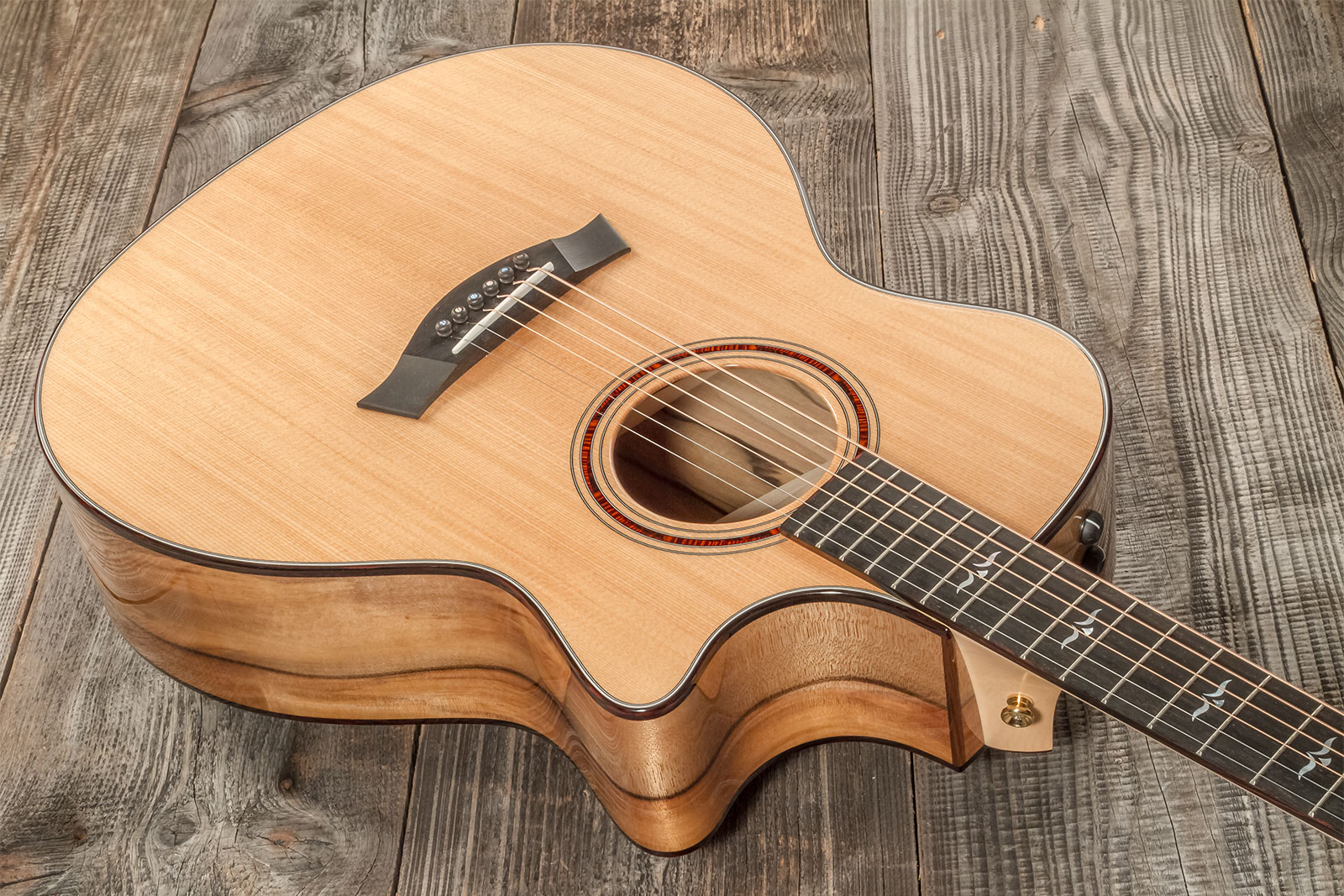 Taylor Custom Shop Ga-e Grand Auditorium Cw Epicea Blackheart Sassafras Eb Es2 #1211103096 - Natural - Guitarra folk - Variation 2