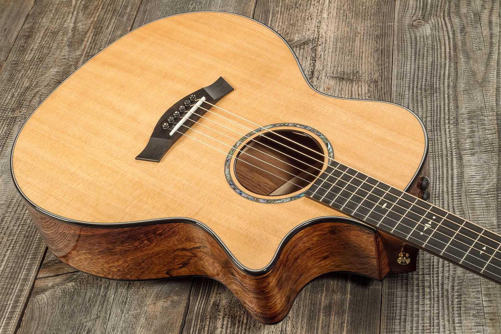 Taylor Custom Shop Ga-e Grand Auditorium Cw Epicea Palissandre Eb Es2 #1211103098 - Natural - Guitarra folk - Variation 2