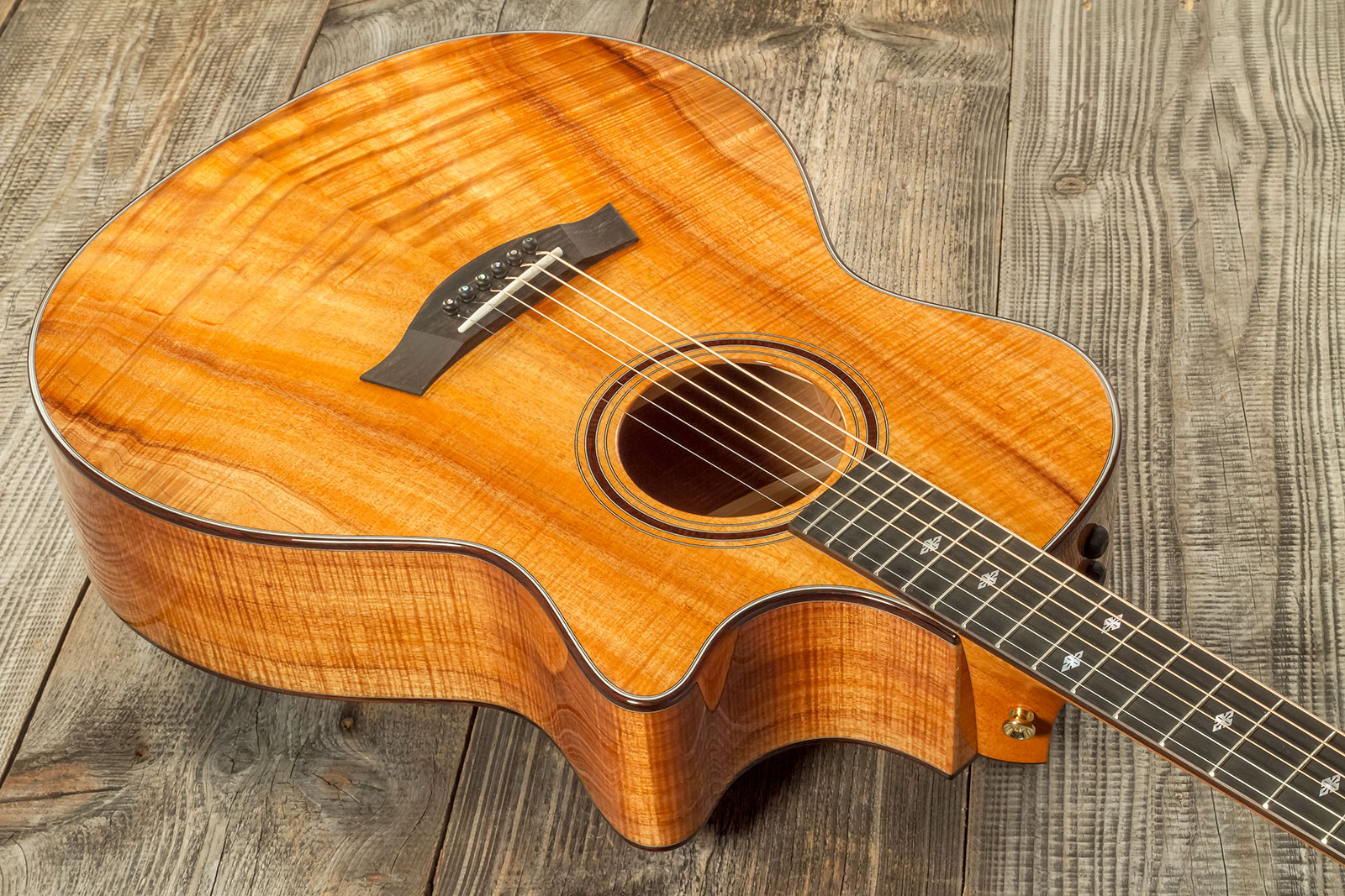 Taylor Custom Shop Ga-e Grand Auditorium Cw Tout Koa Eb Es2 #1211143039 - Natural - Guitarra acústica & electro - Variation 2