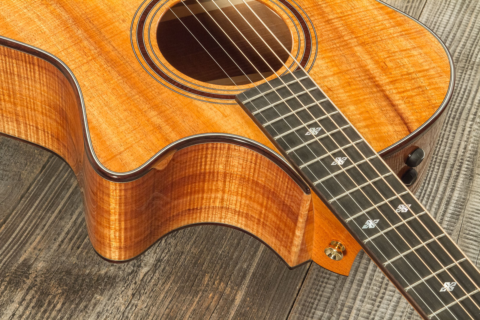 Taylor Custom Shop Ga-e Grand Auditorium Cw Tout Koa Eb Es2 #1211143039 - Natural - Guitarra acústica & electro - Variation 4