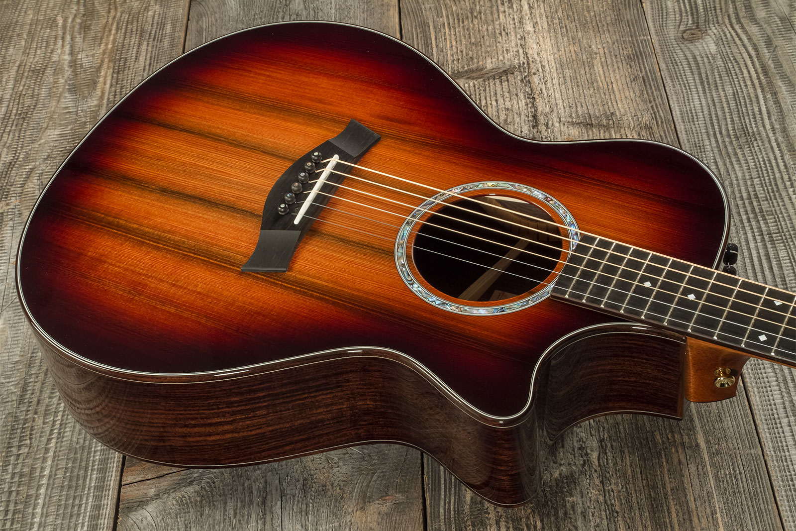 Taylor Custom Shop Gc-e Grand Concert Cw Sinker Redwood Palissandre Eb Es2 #1211103097 - Sunburst - Guitarra folk - Variation 2