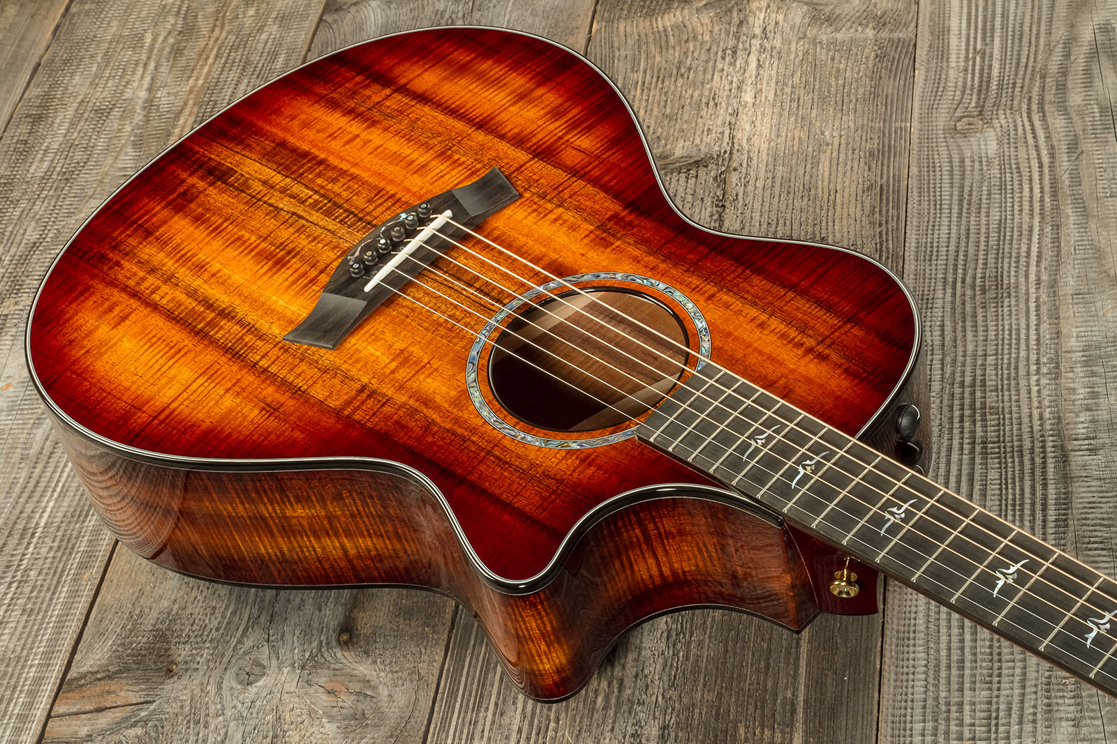 Taylor Custom Shop Gc-e Grand Concert Cw Tout Koa Eb Es2 #1211133097 - Sunburst - Guitarra folk - Variation 2