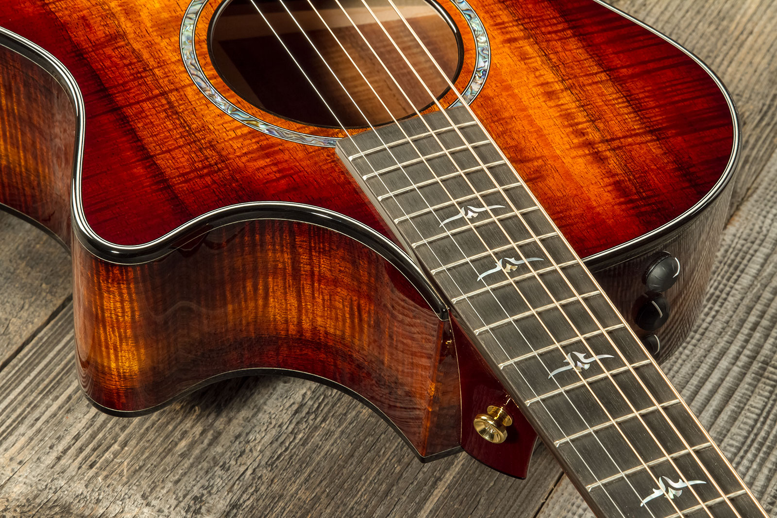 Taylor Custom Shop Gc-e Grand Concert Cw Tout Koa Eb Es2 #1211133097 - Sunburst - Guitarra folk - Variation 4